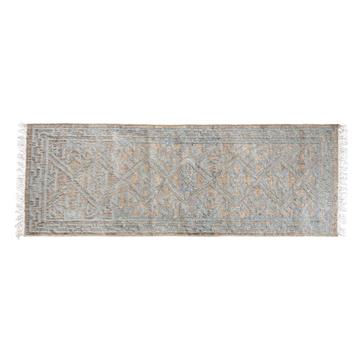 Jute Kelim Løber 70X200 Dueblå