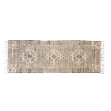 Jute Kelim Løber 70X200 Medalion