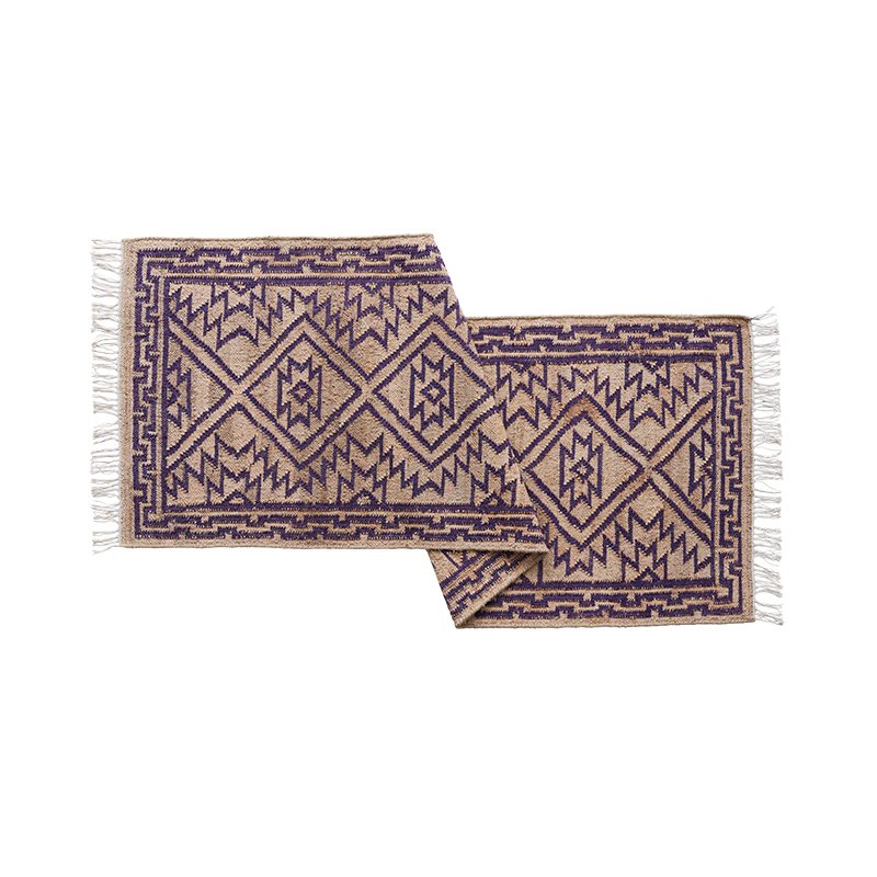 Jute Kelim Løber 70X200 Lila